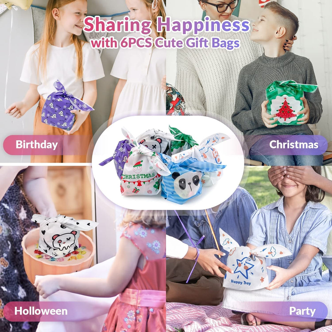 34 + 6 Bath Bombs with Crystal Toys inside for Kids, 34PCS Organic Surprise Bath Bomb Gift Set for Christmas, Birthday, Easter, Natural Fizzy Bath Home Spa, 6PCS Gift Bags for Girls and Boys