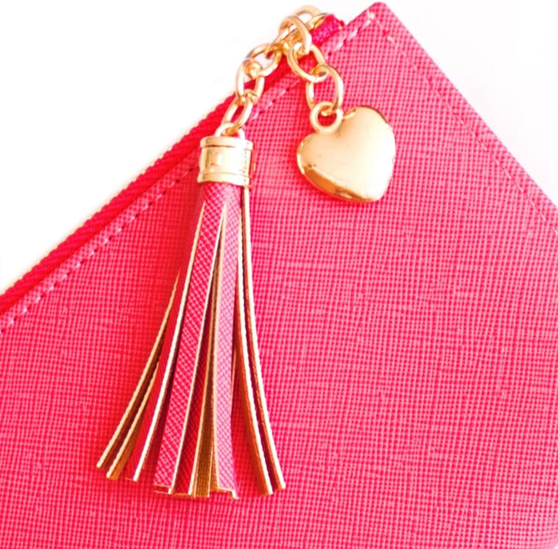 Womens Wallet Cute Elegant Long Slim Card Holder Case Minimalist Coin Purse Thin Tassels Zip Clutch Wallets for Girls Ladies
