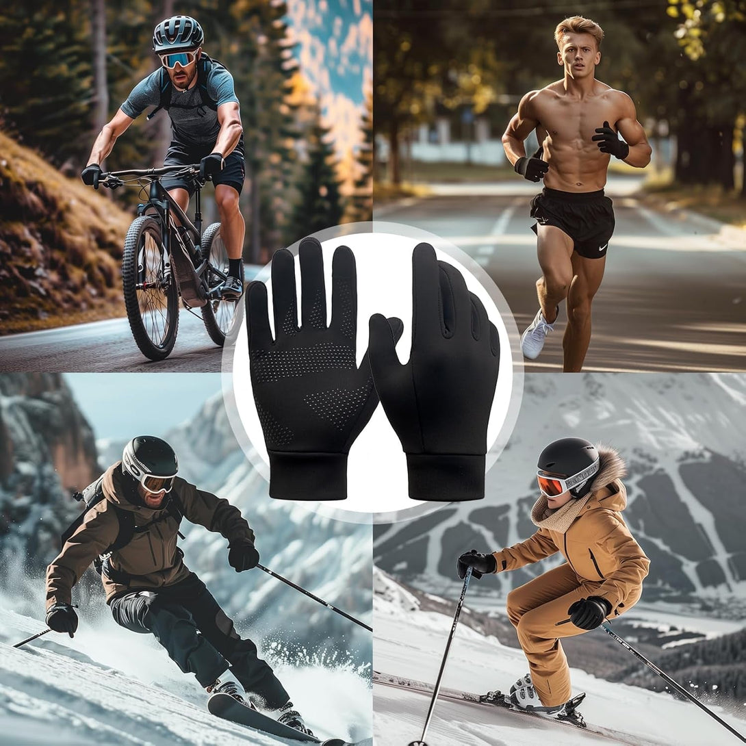 Warm Winter Gloves for Women Men Thermal Fleece Lining Anti-Slip Touch Screen Gloves for Winter Cold Weather Warm Hiking Running