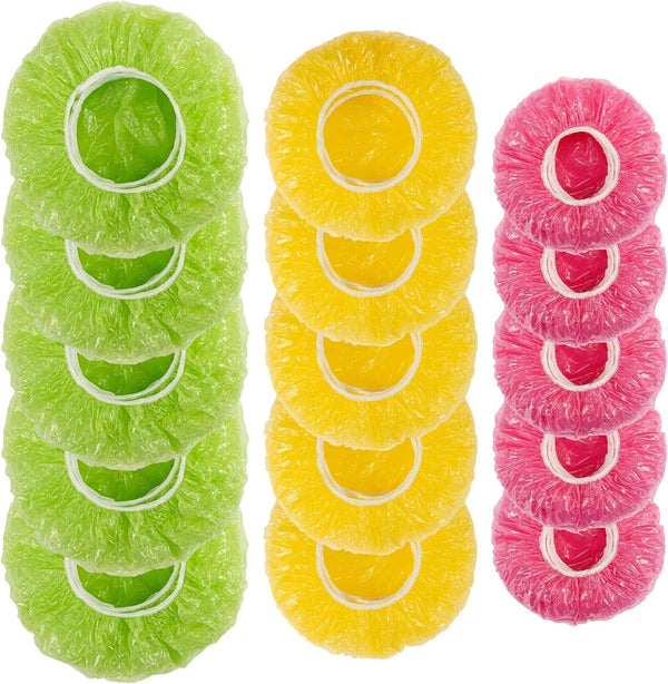 60Pcs Bowl Covers Reusable - Plastic Bowl Cover Elastic Fresh Keeping Bags Wrap Reusable Plastic Stretch Elastic Food Storage Covers Sourdough Baking Bread Proofing Risingï¼ˆ3 Sizesï¼‰