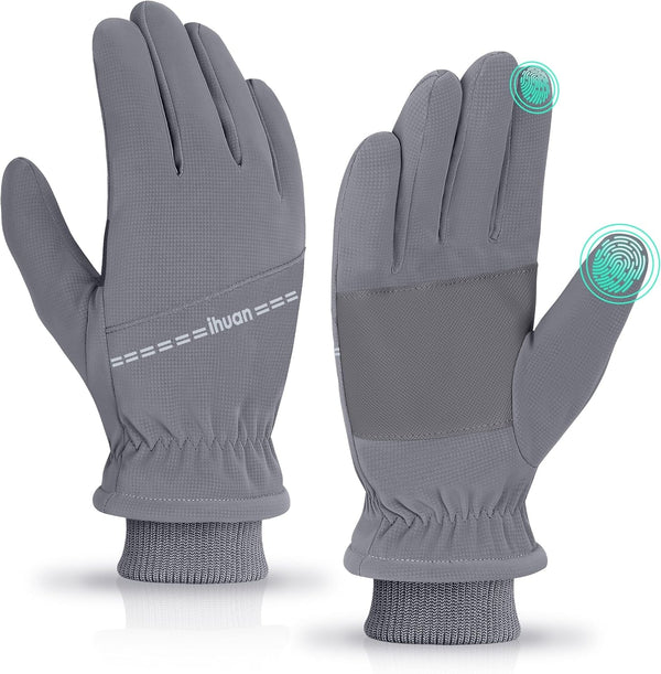 Ihuan Winter Waterproof Snow Ski Gloves for Women Men,Cold Weather Warm Thermal Touchscreen