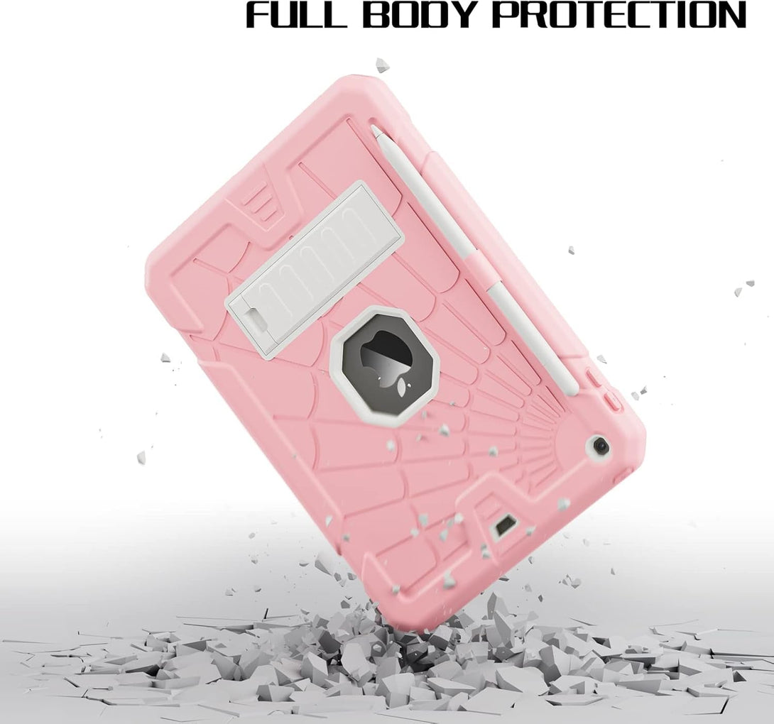 SIBEITU Ipad 9.7 Inch Case for Kids | Ipad 6Th Generation Cases with Stand | Ipad 5Th Generation Case W/Pencil Holder 2018/2017 | Slim Shockproof Protective Case for Ipad 9.7 Inch 5Th/6Th Gen Pink