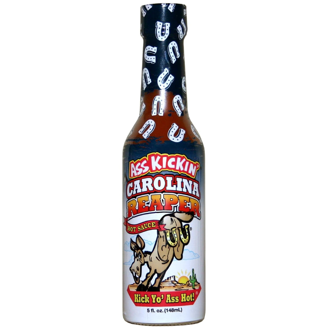 ASS KICKIN' Carolina Reaper Hot Sauce - 5 Oz - Premium Gourmet Hot Sauce for Chicken Wings and Breakfast Burritos–Perfect Stocking Stuffers or Christmas Gifts for the Hot Sauce Fan-Try If You Dare!