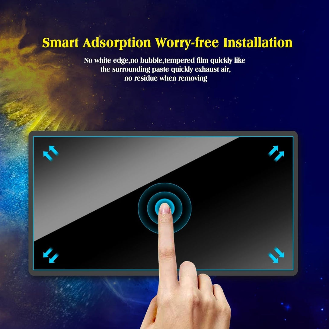 3Pcs 2024 2025 2023-2020 Audi Q7 / Q8 10.1-Inch Screen Protector Navigation a Smaller 8.6-Incher Located Below,Dashbord Tempered Glass Protective Film
