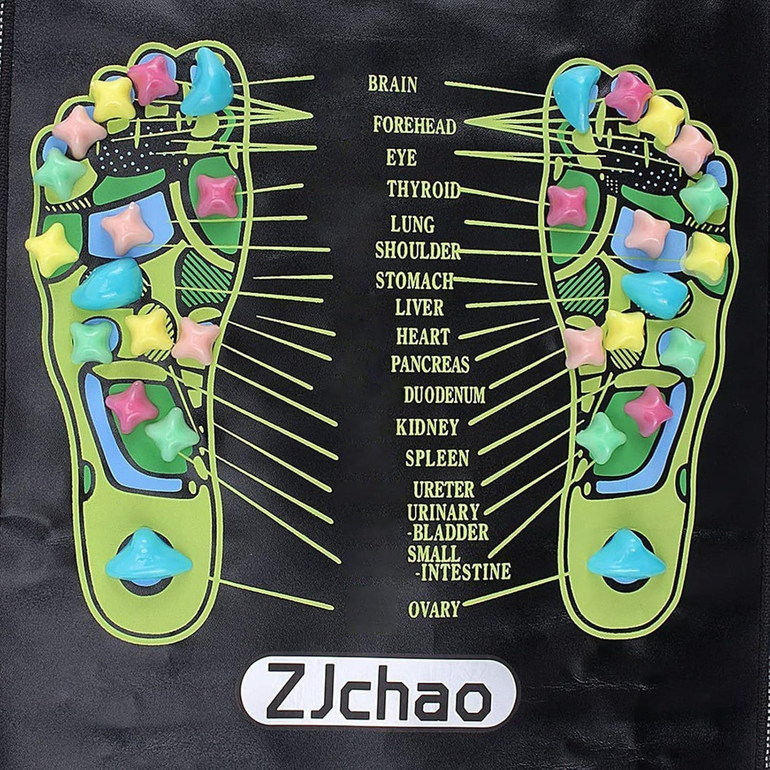 Reflexology Foot Massage Mat, Acupressure Stone Massager for Feet, Home Health Care 170Cmx35Cm