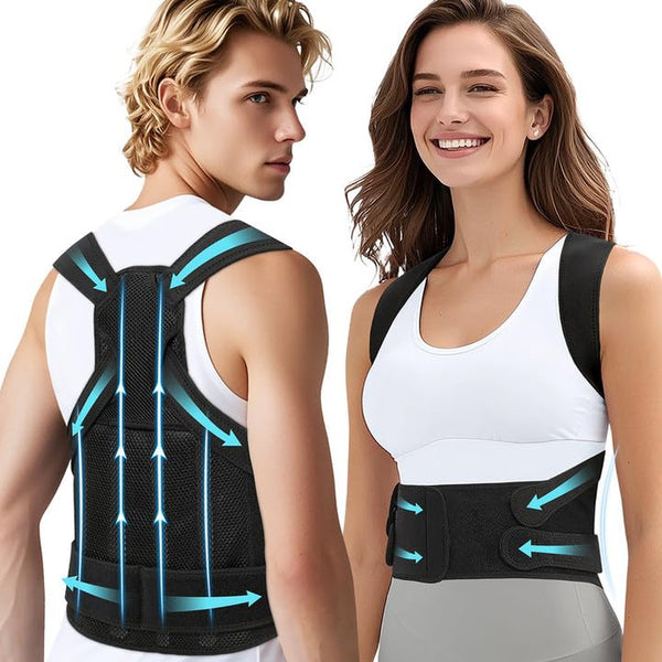 Back Brace Posture Corrector for Women and Men, Upgraded Full Support, Adjustable Back Straightener for Improving Posture, Relief for Upper,Lower Back, Lumbar, Neck and Shoulder Pain. (Small)