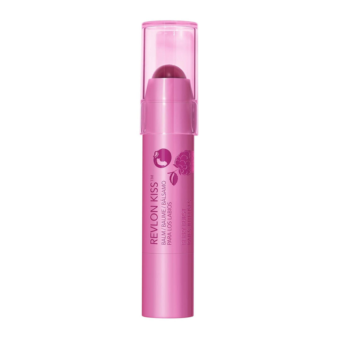 Revlon Kiss Tinted Lip Balm with SPF 20, Hydrating, Flavored, Infused with Natural Fruit Oils, 035 Berry Burst, 0.09 Oz