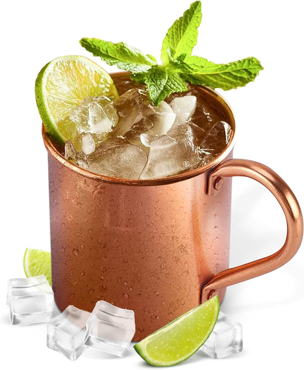 Moscow Mule Copper Mug by Solid Copper - Authentic Moscow Mule Mugs Unlined 16 Oz