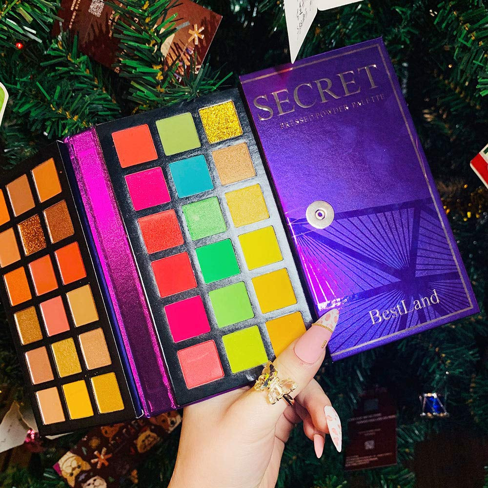 72 Colors Ultra Secret Eyeshadow Palette, 4 In1 Color Board Matte Shimmer Glitter Nude Natural All in One Makeup Palette Blendable Pigmented Make up Eye Shadow Pallet Gift Kit