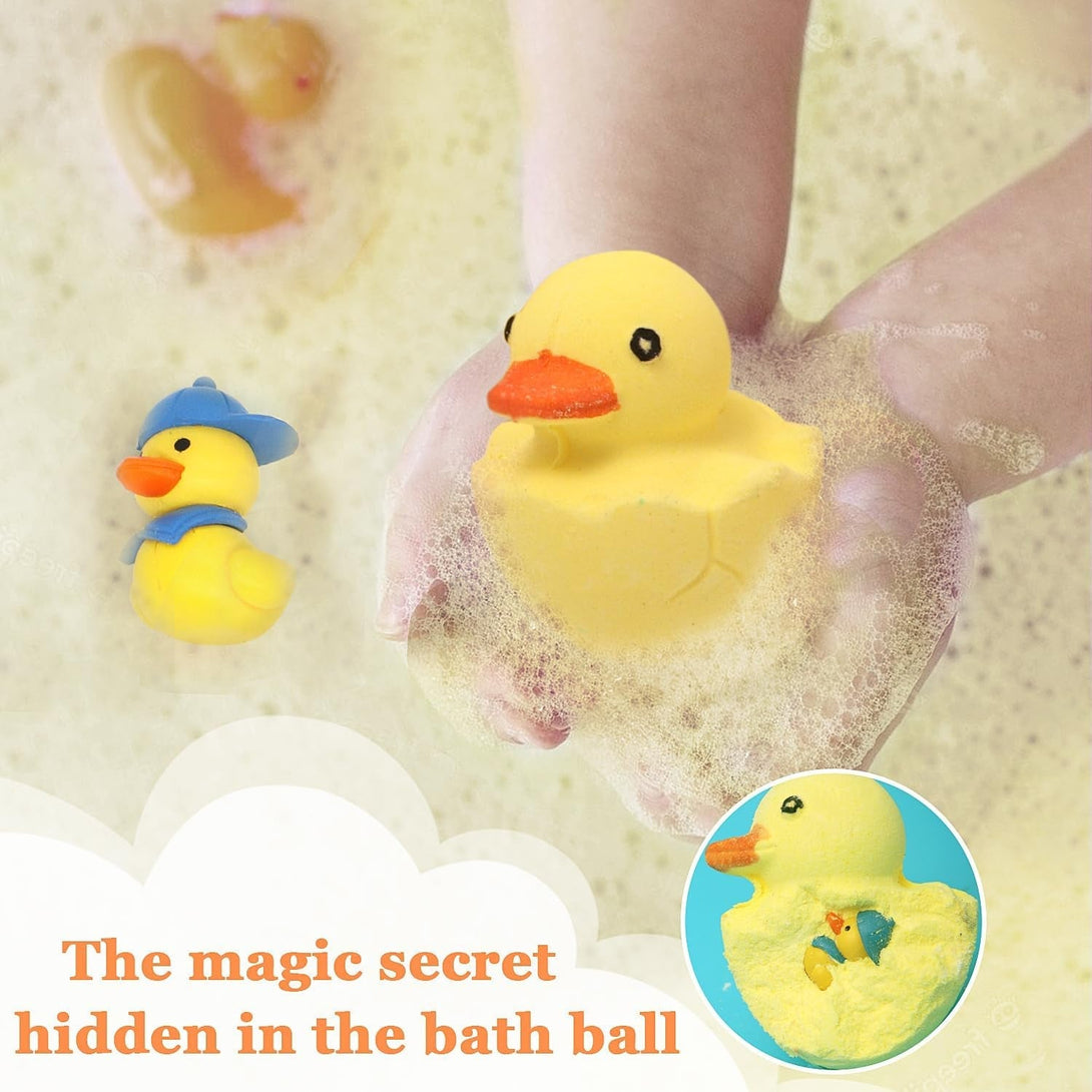 Bath Bombs for Kids with Surprise Inside,8 Pack Kids Bath Bombs Gift Set, Natural and Organic Bubble Bath Fizzy with Bath Toys, Birthday Gifts for Girls Boys