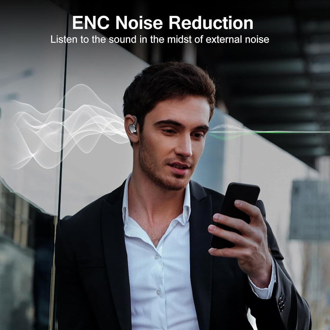 Wireless Earbuds, Earbuds Bluetooth 5.4, Bluetooth Headphones 68Hrs Playtime Sport Earphones with LED Display ENC Noise Cancelling Mic, IPX7 Waterproof Earphones with Hook for Sports/Workout/Running