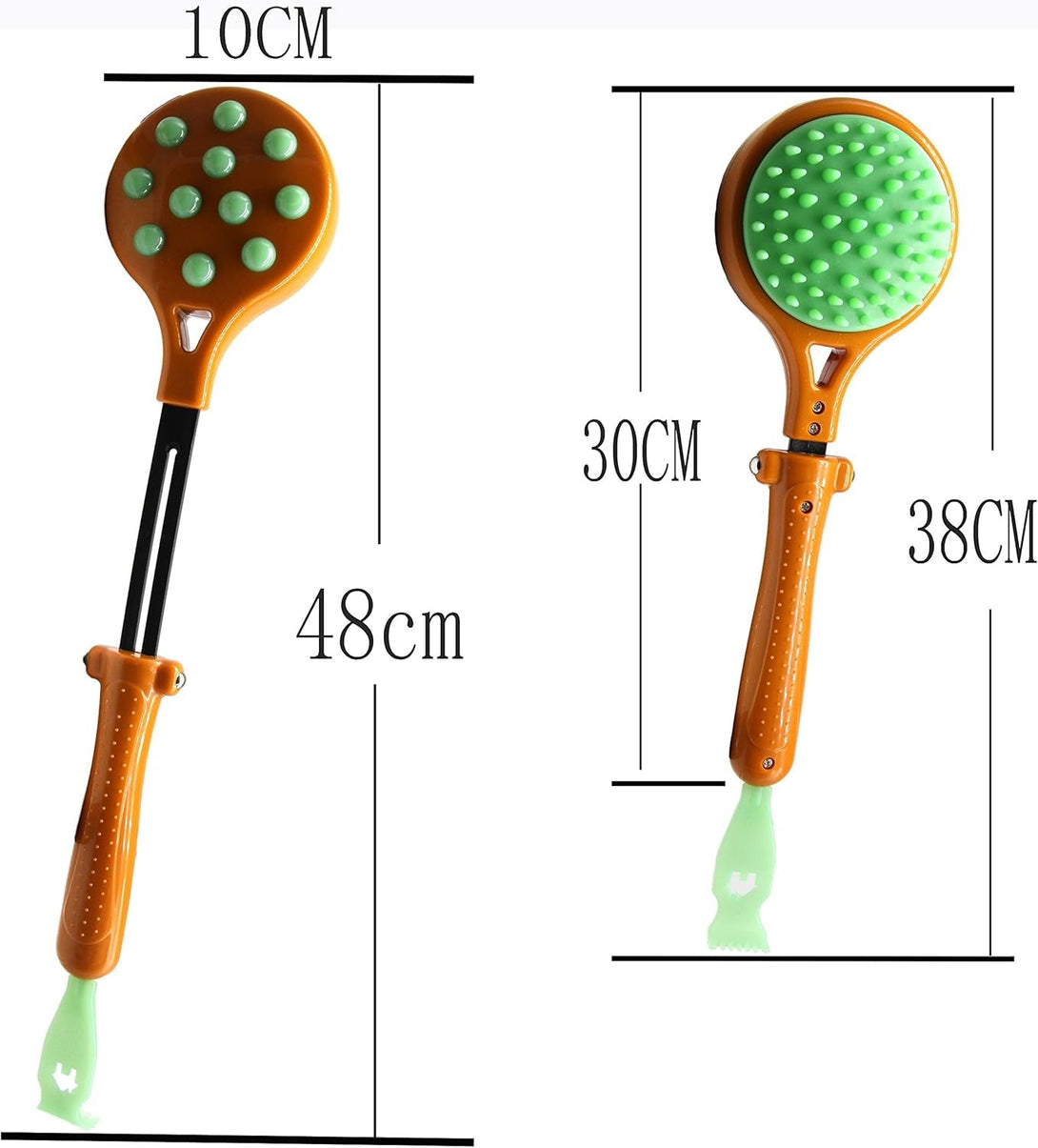 Zdycgtime Massage Hammer,Multifunctional Stretchable Health-Preserving Back Scratcher and Body Relaxation Massager,For Household, Office Workers Blood Circulation Tool(Orange)
