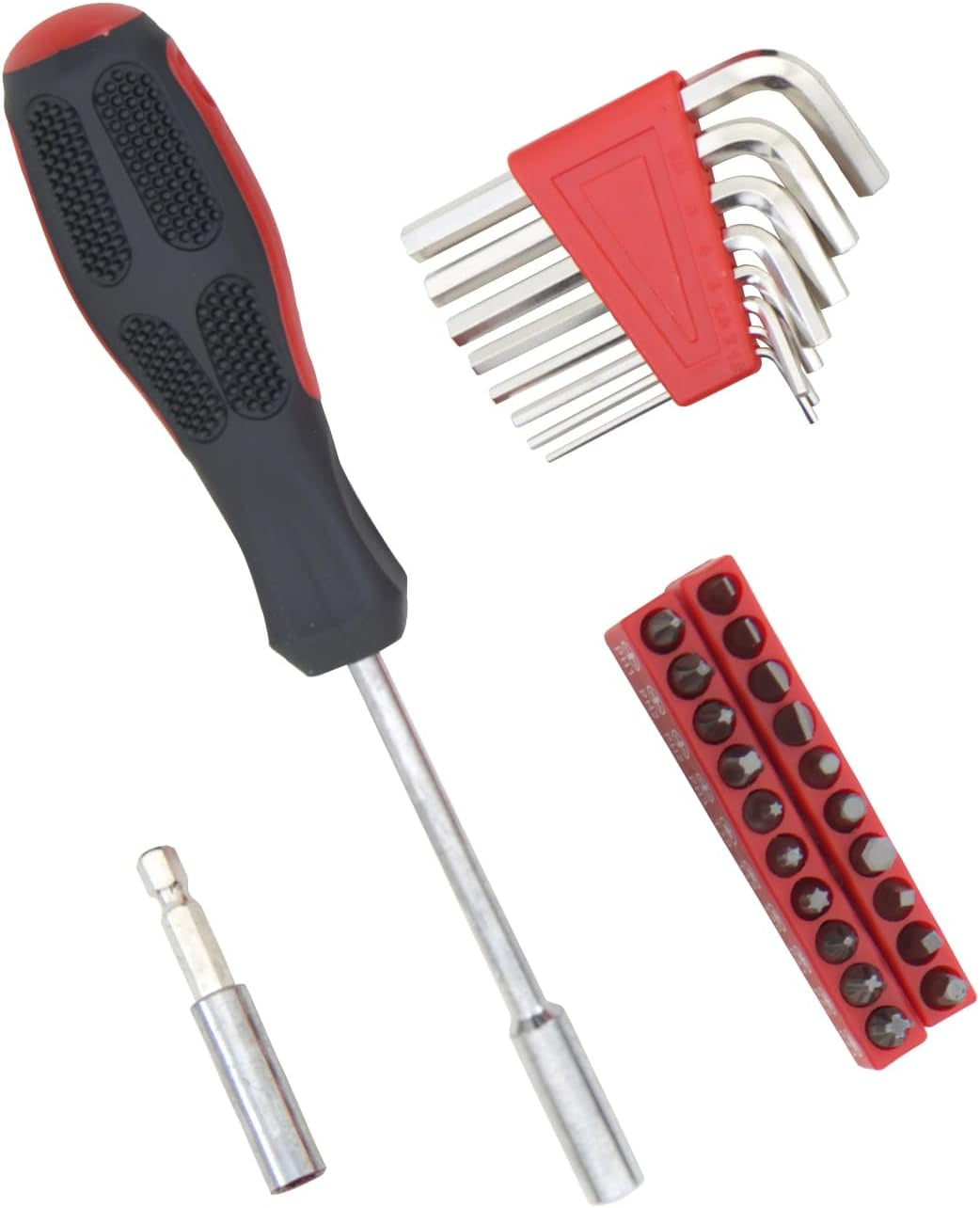 39-Piece Household Tools Kit Essential Home Repair Set with Plastic Toolbox Ideal for College Students, Home Use & More