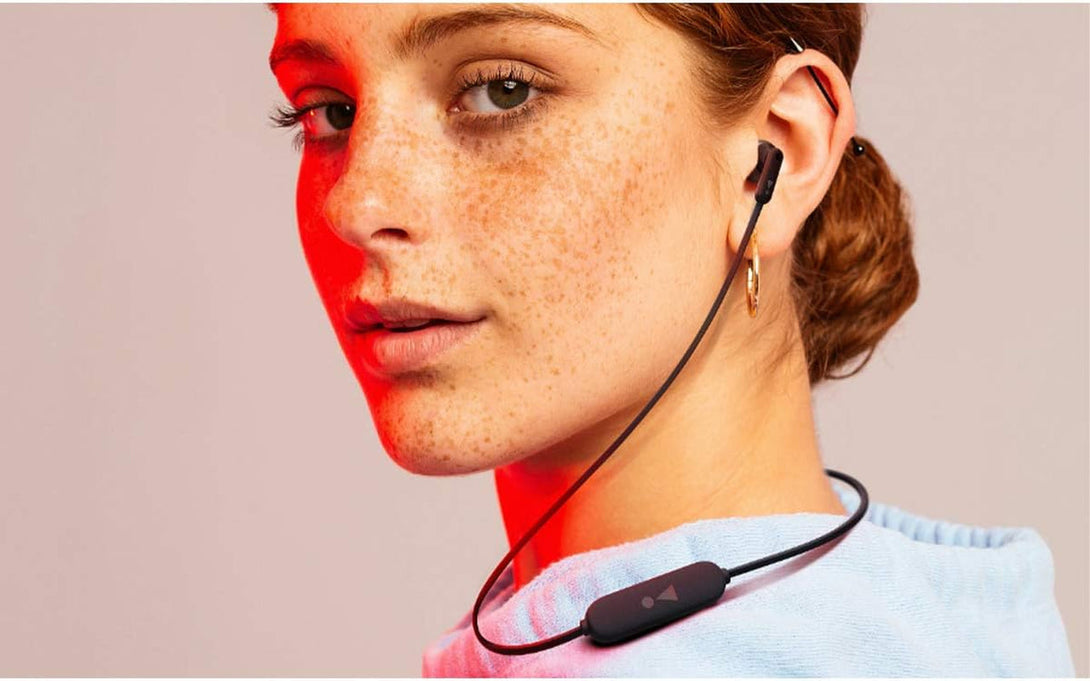 JBL Tune 215 - Bluetooth Wireless In-Ear Headphones with 3-Button Mic/Remote and Flat Cable - Black, Small