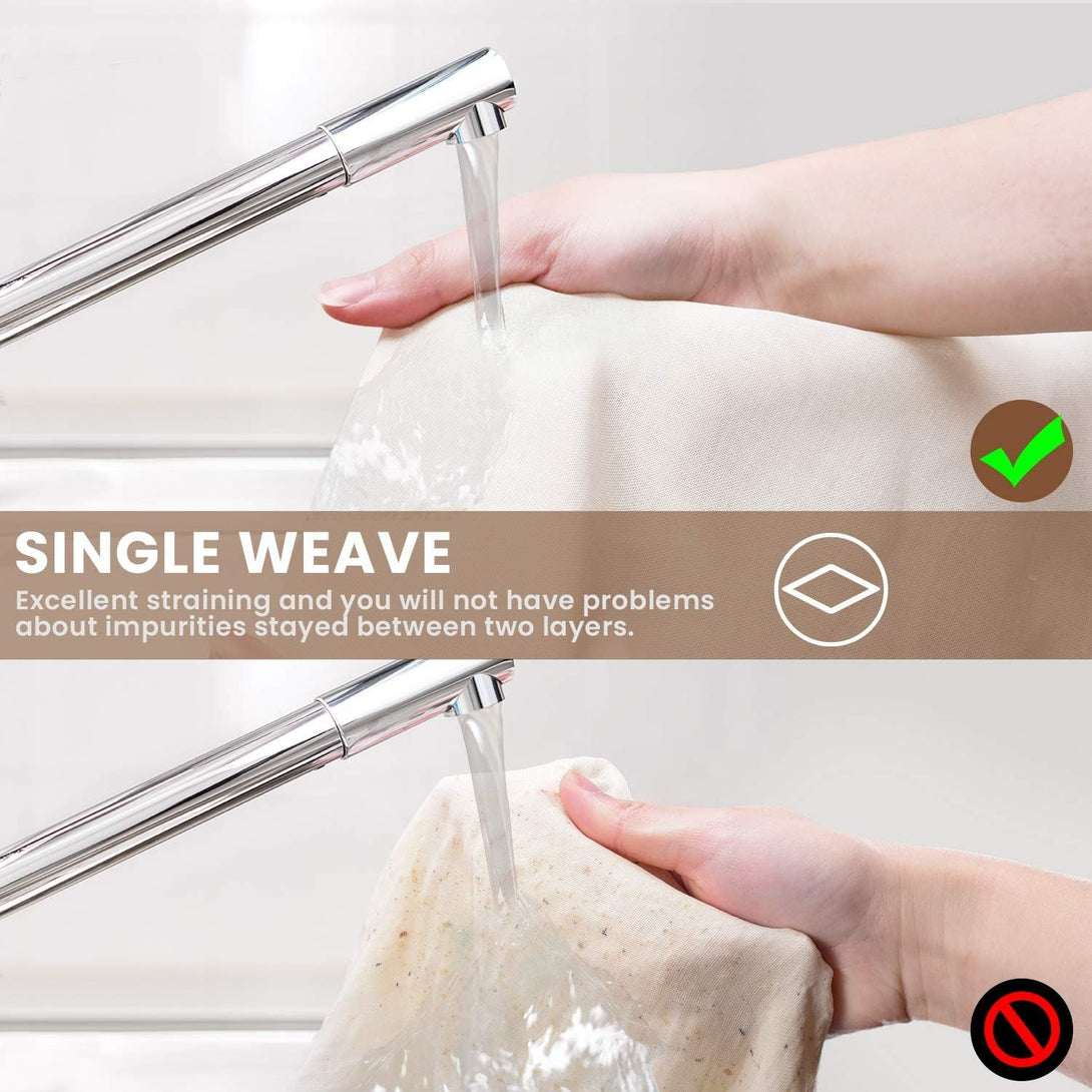 Cheese Cloths for Straining, Grade 100, 20 X 20Inch 10 Pack, Hemmed Cheesecloth for Cooking, 100% Combed Unbleached Cotton Cheese Cloth