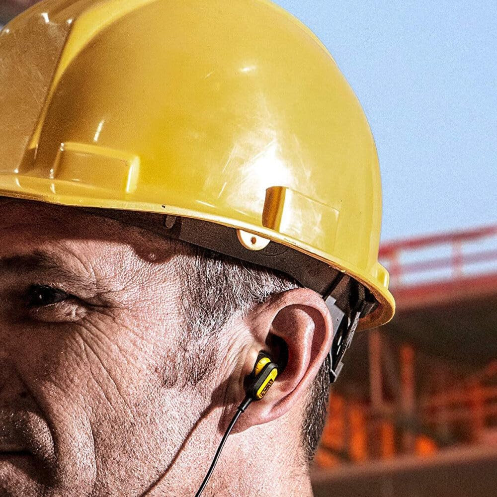 DEWALT Heavy Duty Neckband Bluetooth Earbuds, Wireless Bluetooth 5.2 Headphones W/Microphone, Lightweight Comfort, IP56 Waterproof, Deep Bass Strong Beat, 20H Playtime, Jobsite Behind-Neck Earphones