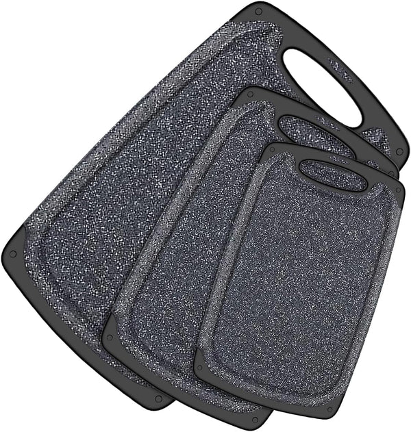 KIMIUP Kitchen Cutting Board (Set of 3),Professional Chopping Boards Sets,Dishwasher Safe Cutting Boards with Juice Grooves & Carrying Handle & No BPA