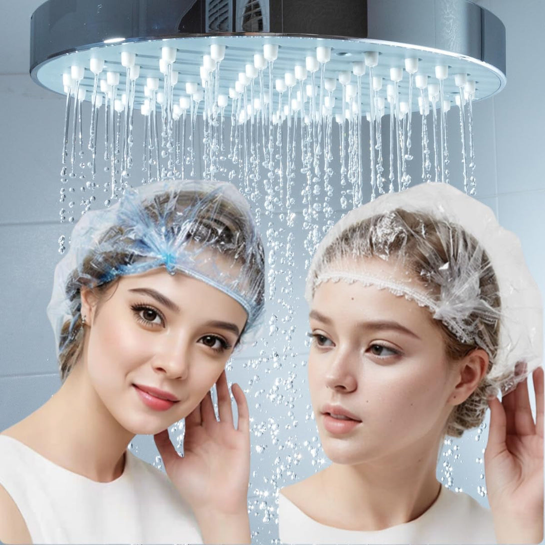 50Pcs Disposable Plastic Food Cover, Cling Film, Elastic Food Cover, Refrigerator Fruit Food, Elastic Dustproof Bowl, Cup Cover, Kitchen Cling Film, Sealing Bag