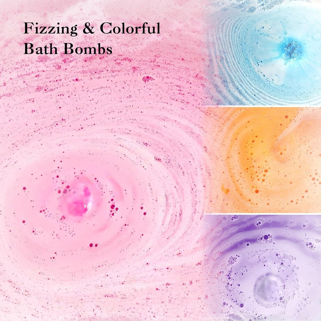 Bath Bombs for Kids with Surprise Inside, 9 Heart Imprint Kids Bath Bombs for Girls, Toddler Bath Bomb with Bracelets Inside, 3 4 5 6 7 8 Year Old Girl Birthday Gifts Christmas Stocking Stuffers