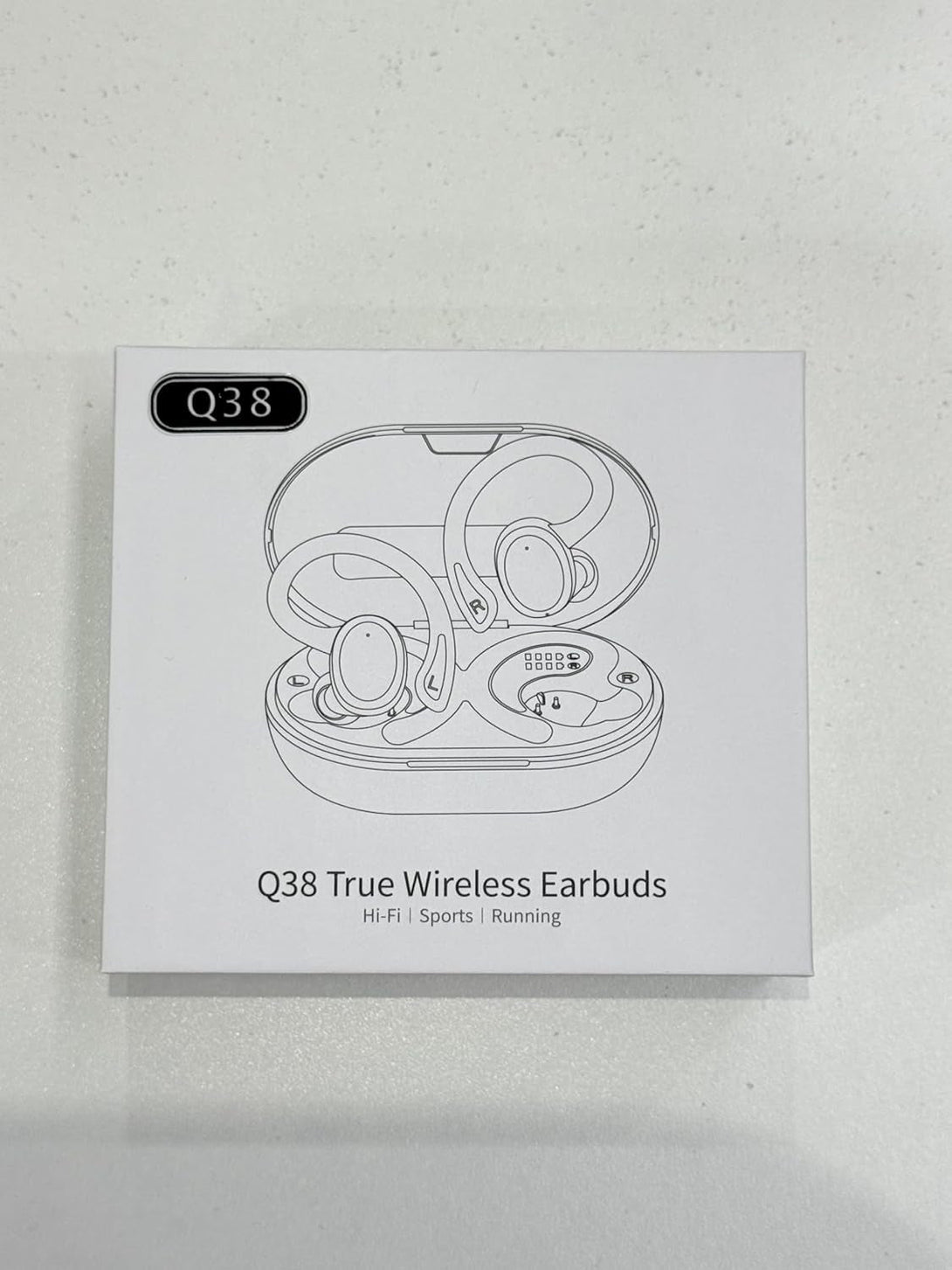 Wireless Earbuds, Earbuds Bluetooth 5.4, Bluetooth Headphones 68Hrs Playtime Sport Earphones with LED Display ENC Noise Cancelling Mic, IPX7 Waterproof Earphones with Hook for Sports/Workout/Running