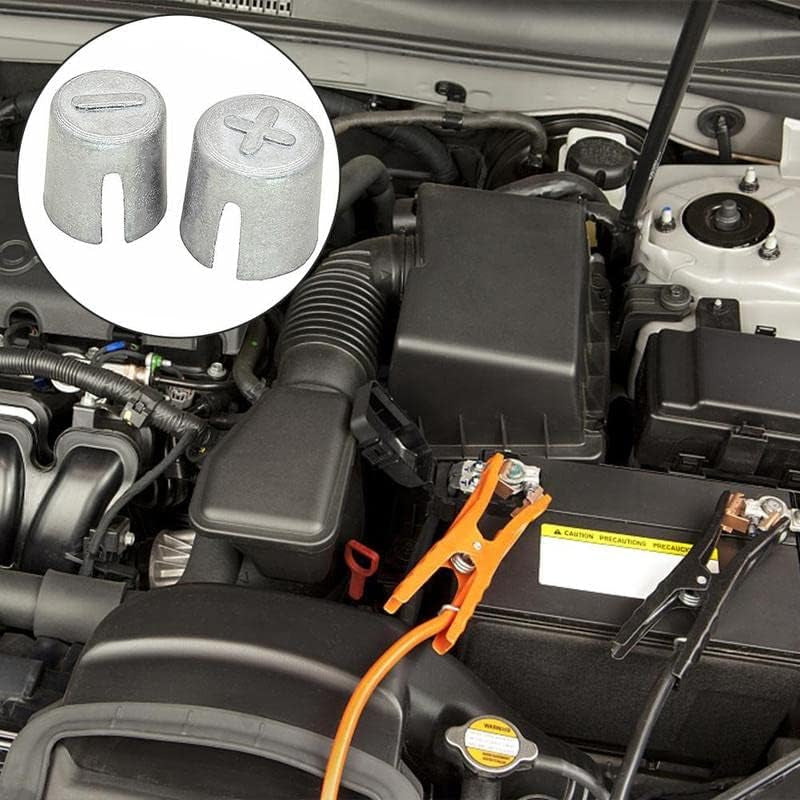 6 Pieces Battery Terminals Post Lead Shims Car Battery Post Caps Adapter Terminal Cable Ends Repair Kits for Positive or Negative Worn Posts Loose Terminal Posts Anode Cathode Sleeves Repair Shim