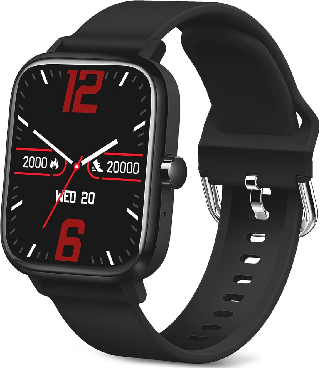 Smart Watch for Men Women，Smartwatch with Bluetooth Call(Answer/Make Call)， 1.85" Touch Screen Fitness Watch Tracker with IP68 Waterproof, 100+Sports Compatible with Android Iphone Ios (Black)