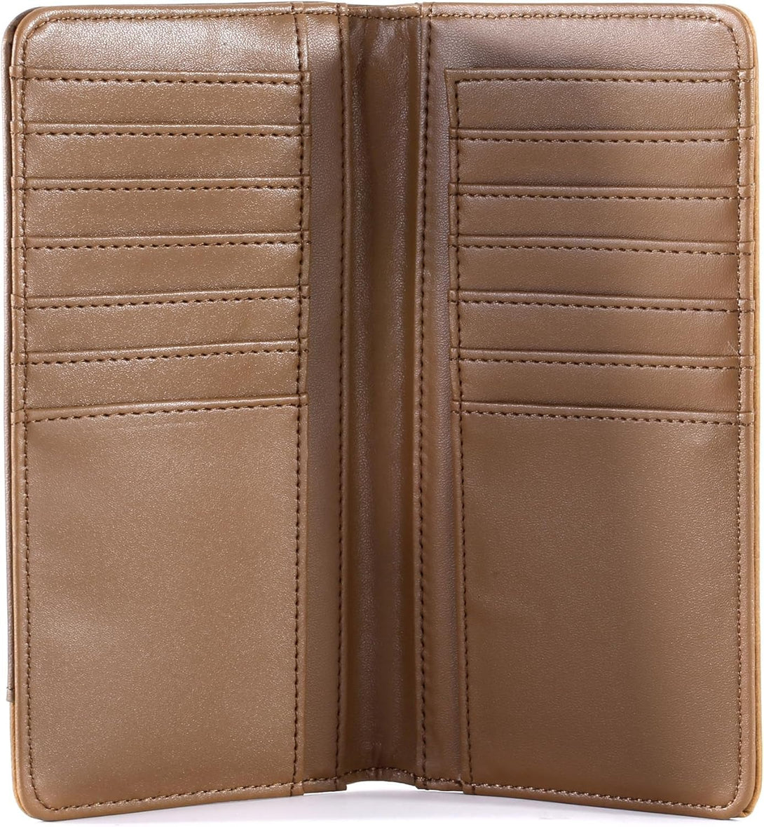 Montana West Western Wallet for Men Long Bifold Wallet with Card Slots RFID Blocking Cowboy Vintage Checkbook Wallet Gift for Men