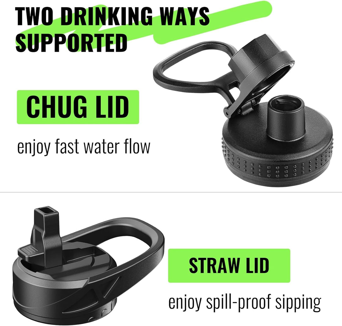 64 Oz Glass Water Bottle with Straw and Handle, Half Gallon Sports Motivational Water Jug Flask with Silicone Sleeve, Large Water Cup with Time Marker for Travel, Gym, Black