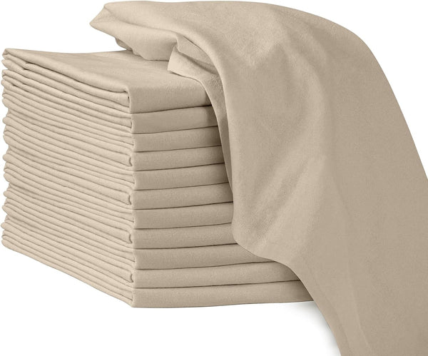 ROYALE LINENS Flour Sack Dish Towels - Kitchen Towel - Super Absorbent Flour Sack -100% Ring Spun Cotton -Tea Towels - for Embroidery, Cloth Diapers, Cheese Strainers (Natural - 33" X 38" Pack of 12)