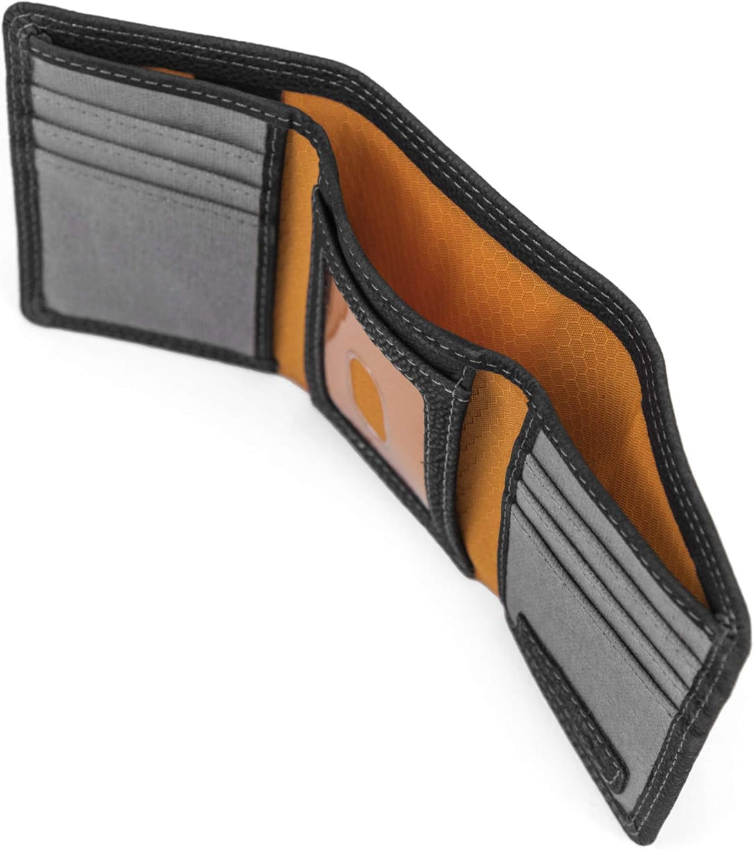 Timberland PRO Men'S Leather RFID Trifold Wallet with Id Window