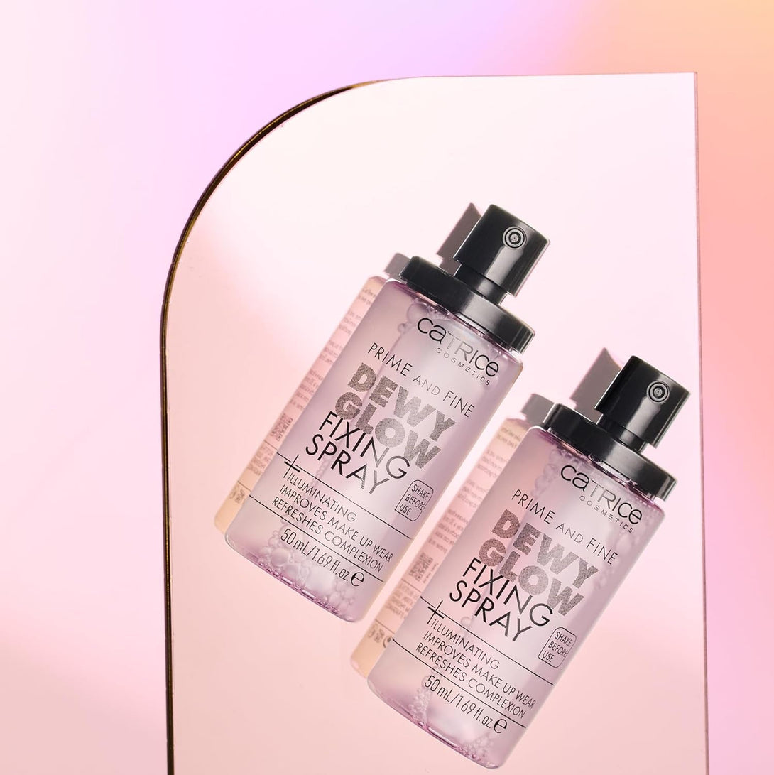Catrice | Prime & Fine Illuminating Dewy Glow Spray | Transparent and Fast Drying Fixing Spray| Paraben Free & Vegan | Cruelty Free (Pack of 1)