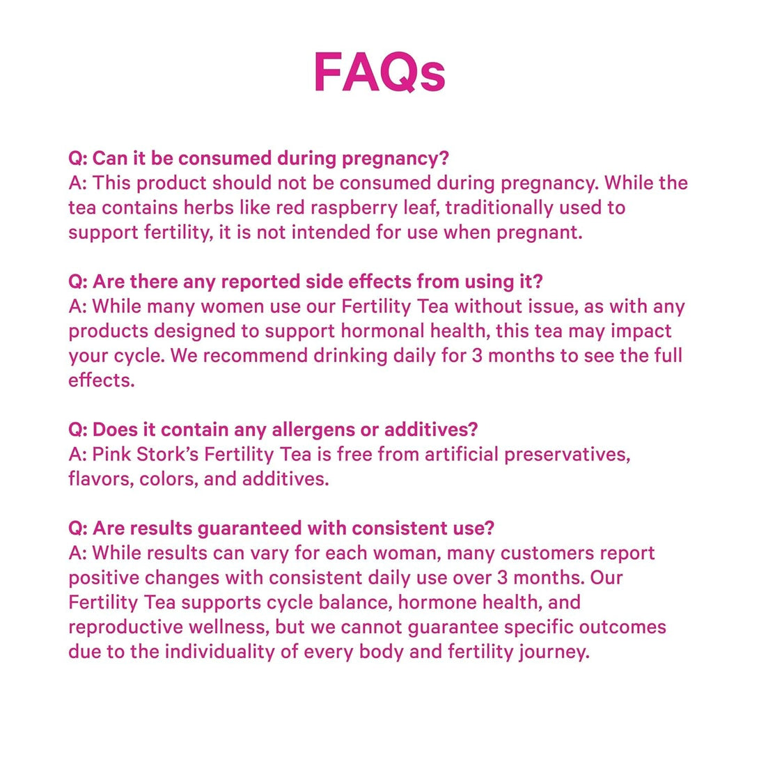 Pink Stork Organic Fertility Tea - Supports Conception for Her & Hormone Balance with Chaste Tree Berry (Vitex), Mint, and Red Raspberry Leaf - Hot or Iced - Caffeine Free - Sweet Mint, 15 Sachets