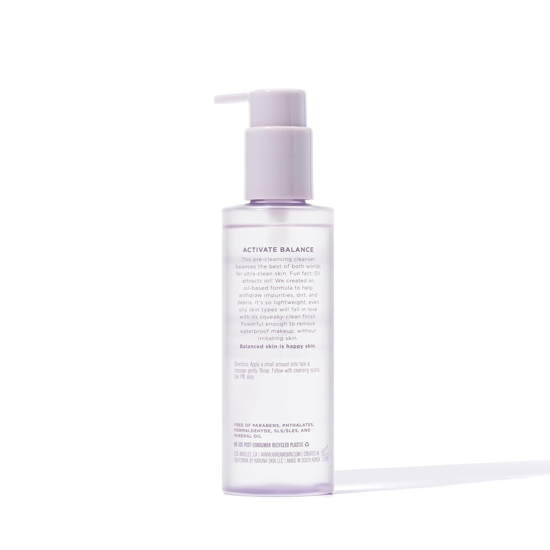 Karuna - Cleansing Oil with Prickly Pear for Clean Skin - Cleanses without Clogging Pores, Oil Based Cleanser, Travel Size Makeup Remover - Waterproof Makeup Remover- Skin Care Facial Cleanser 150 Ml