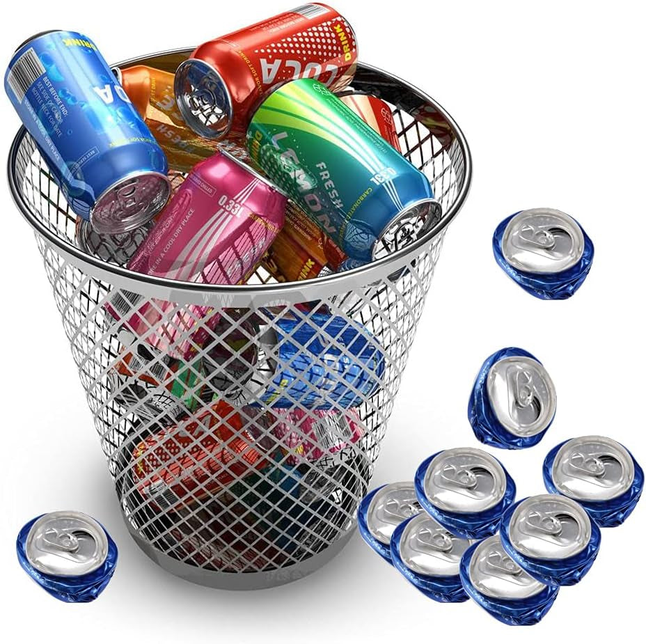 Aluminum Can Compactor White – 8/12/16OZ Metal Can Crusher Heavy-Duty Wall-Mounted Smasher for Aluminum Seltzer, Soda, Beer Cans and Bottles for Recycling