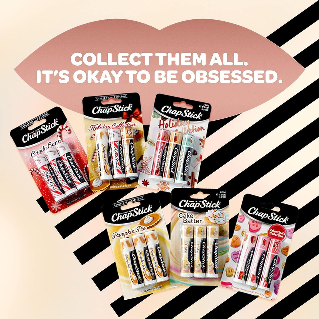 Chapstick Cake Batter Limited Edition Flavored Lip Balm Tubes - 0.15 Oz (Pack of 3)