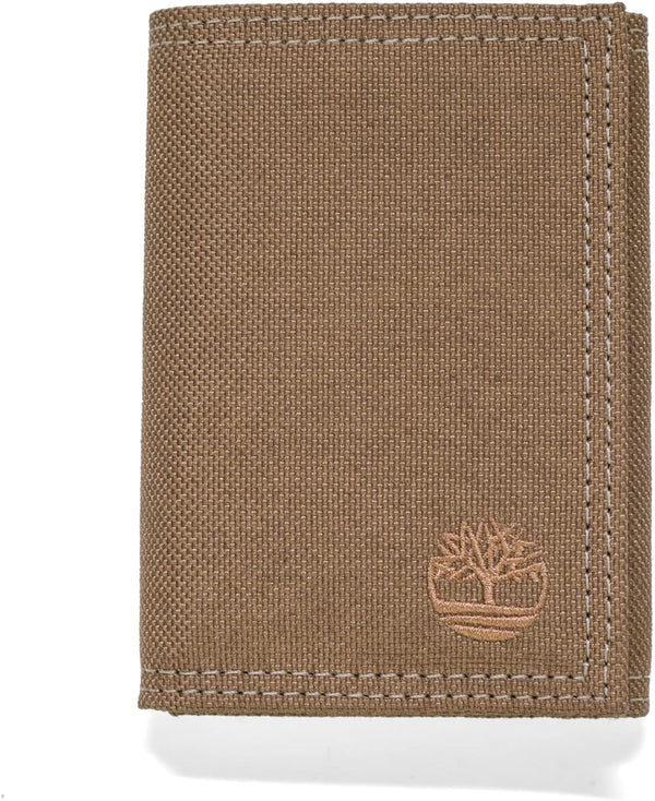 Timberland Men'S Trifold Nylon Wallet, Khaki, One Size