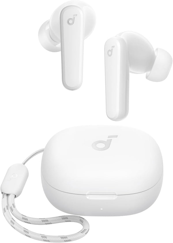 Soundcore by Anker P20I True Wireless Earbuds, 10Mm Drivers with Big Bass, Bluetooth 5.3, 30H Long Playtime, Water-Resistant, 2 Mics for AI Clear Calls, 22 Preset Eqs, Customization (White)
