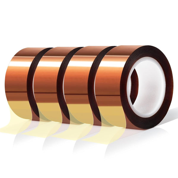 4 Rolls 20Mm X16M(52Ft) Heat Tape High Temperature Heat Resistant Tape Heat Transfer Tape for Heat Sublimation Press Vinyl,No Residue
