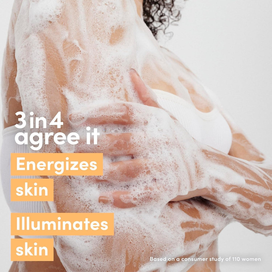 Dove Exfoliating Body Wash Glow Recharge Energizes & Illuminates Skin 3% Brightening Serum with Vitamin C 18.5 Oz