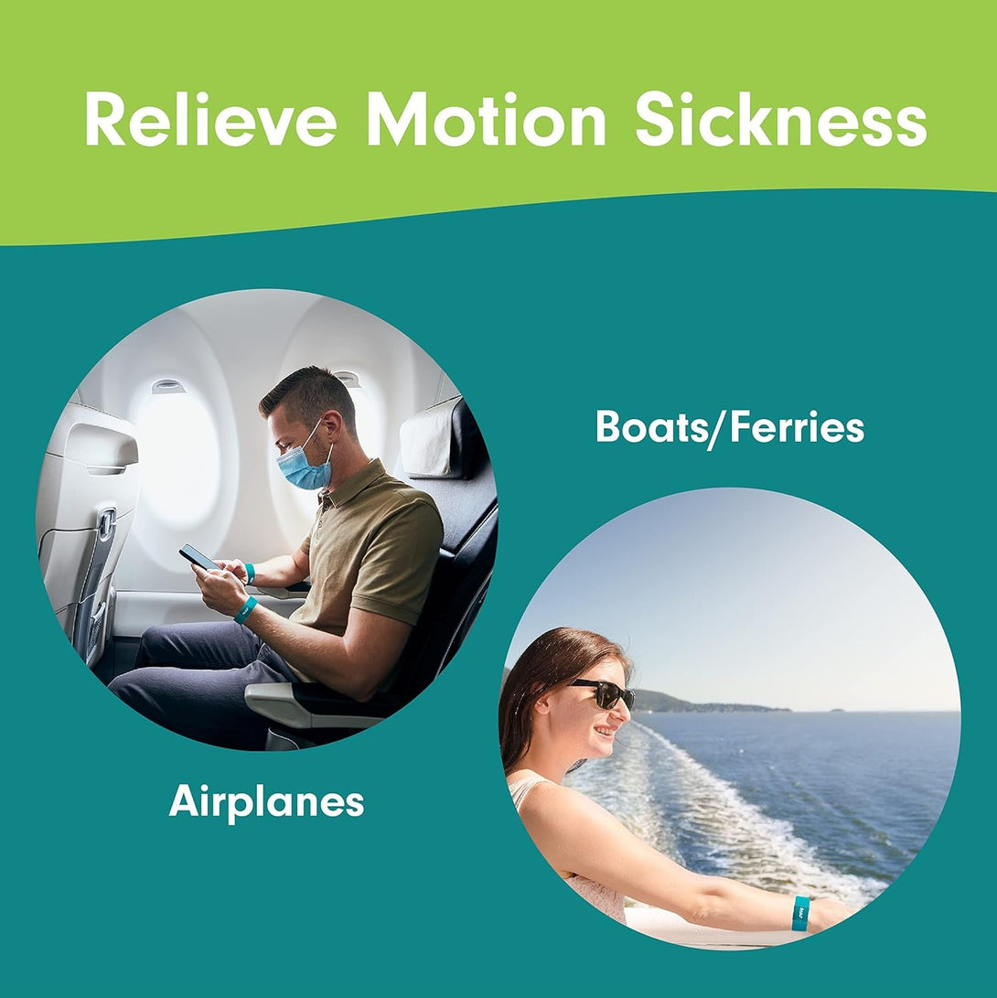 Aculief Acupressure Nausea Bracelet, Pressure Point Wristband for Motion Sickness Comfort and Chemotherapy, anti Nausea Wristband, Slim Reusable Morning Sickness Bands, Dark Gray