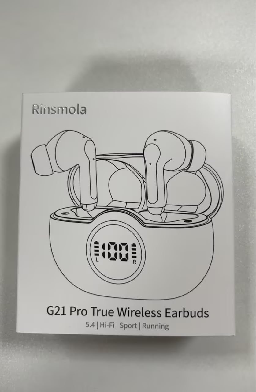 Wireless Earbuds Bluetooth 5.4 Headphones, 2025 Hi-Fi Stereo Bass Ear Buds, 4 ENC Noise Cancelling Mic 36Hrs USB-C In-Ear Earphones IP7 Waterproof Sport Workout for Laptop Pad Android Ios Phone, Blue