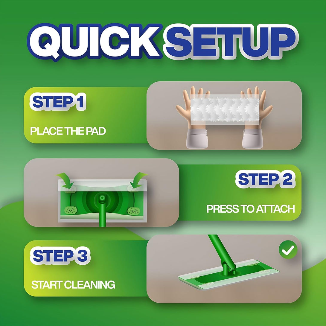 40-Count Disposable Dry Sweeping Cloths for Swiffer Sweeper – Thicker & More Absorbent