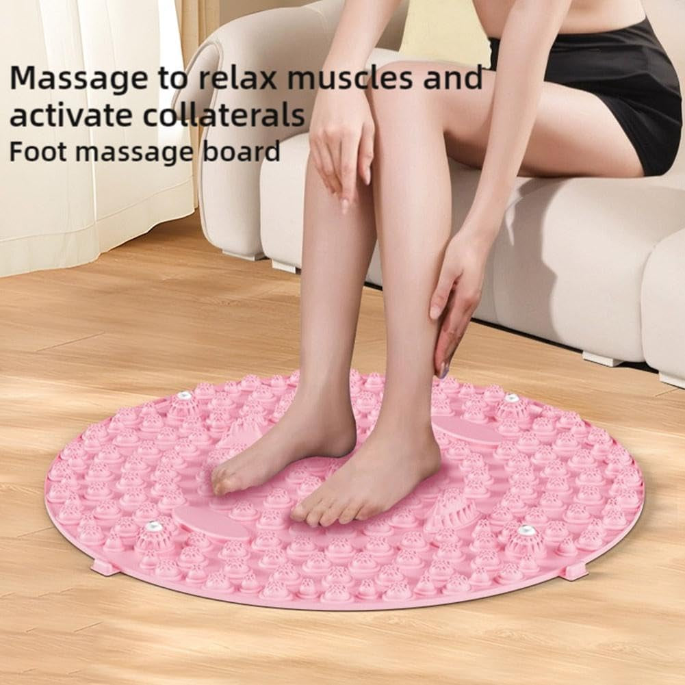 Foot Pressure Point Massager Mat, Acupressure Mat for Feet,Relaxation Massage Mat Feet Massage Pad, Portable Foot Acupressure Mat Massage Tool for Home Fitness (Blue 55CM)