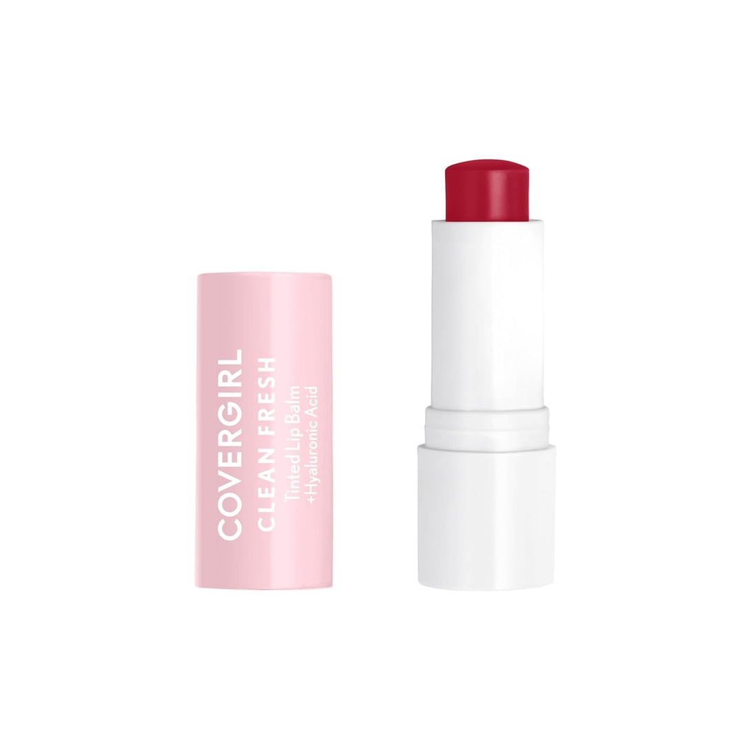 Covergirl Clean Fresh Tinted Lip Balm, Vegan Formula, Hydrating, Natural Finish, Cherry-Ish You, 1 Count