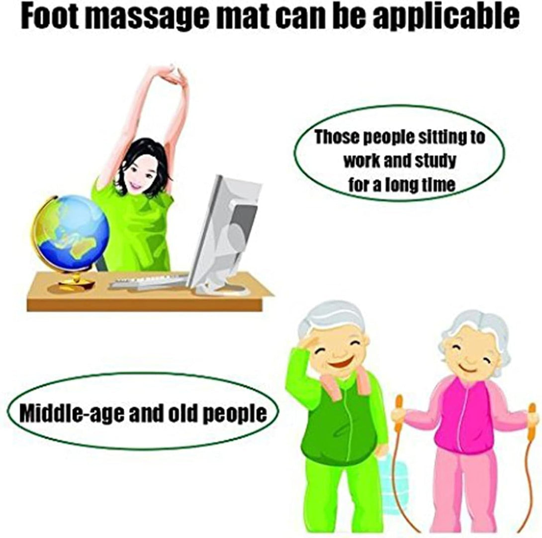 Reflexology Foot Massage Mat, Acupressure Stone Massager for Feet, Home Health Care 170Cmx35Cm