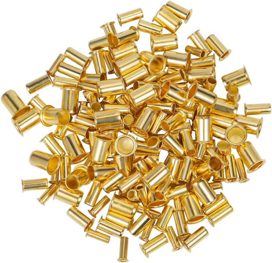 160Pcs Tube OD(1/4" 5/16'' 3/8" 1/2") Brass Compression Insert,Brass Compression Fitting Assortment Kit, Insert Tube Support Compression Sleeve Fitting
