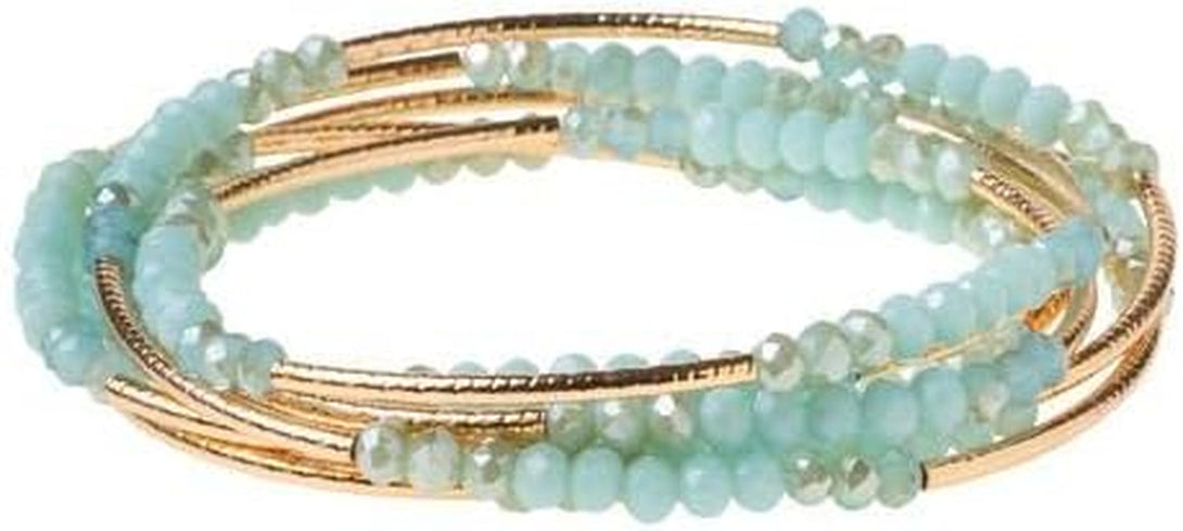 Scout Curated Wears - Women'S Scout Wrap Bracelet & Necklace - Turquoise Combo/Gold