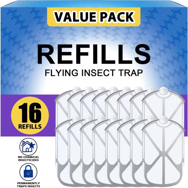 BAIMNOCM 16 Pack Refills Cartridge Compatible with Zevo Flying Insect Trap M364 M364A and Max, White