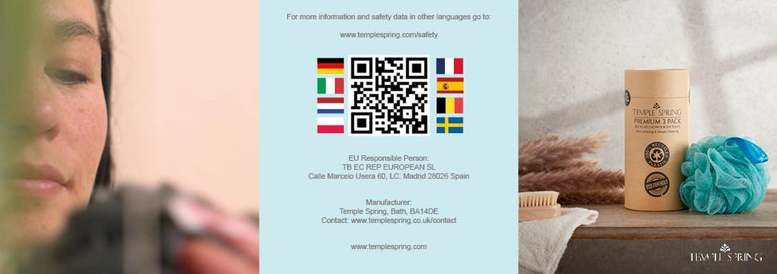 Temple Spring Recycled Luffa Sponges, Bathroom Shower Accessories, Loofa Bath Sponge, Exfoliating Body Scrubber Exfoliator Pouf, Shower Scrubber Puff, Poof, Loofah for Women, Loofah for Men-Coral Pink