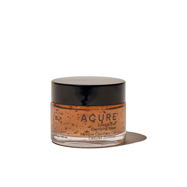 Acure Zombie Cell Clarifying Mask â€“ Detoxify & Exfoliate for Revitalized, Radiant Skin; Unclogs Pores, Boosts Cell Turnover, Vegan, 1.3 Fl Oz